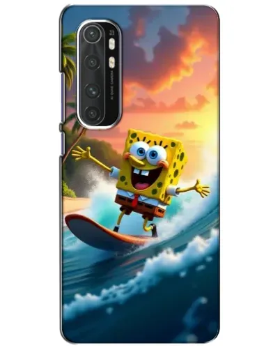 Чехол для Xiaomi Mi Note 10 Lite с картинкой «Губка Боб серфингист» Чехол для Xiaomi Mi Note 10 Lite с картинкой «Губка Боб серфингист»