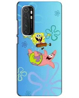 Чехол для Xiaomi Mi Note 10 Lite с картинкой «Спанч Боб и Патрик»