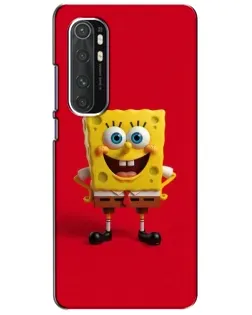 Чехол для Xiaomi Mi Note 10 Lite с картинкой «Спанч Боб на красном»
