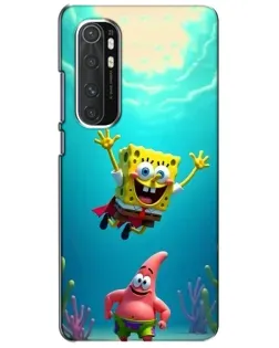 Чохол для Xiaomi Mi Note 10 Lite з картинкою «Спанч Боб під водою»