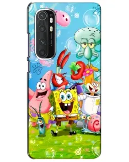 Чохол для Xiaomi Mi Note 10 Lite з картинкою «Губка Боб та друзі»