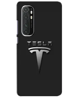 Чехол для Xiaomi Mi Note 10 Lite с картинкой «Стальной логотип Tesla»