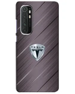Чехол для Xiaomi Mi Note 10 Lite с картинкой «Металлическая текстура Tesla»