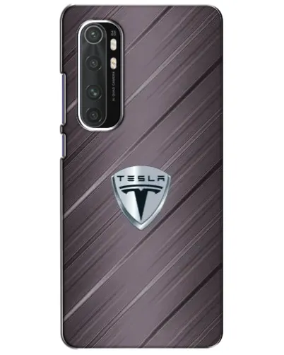 Чехол для Xiaomi Mi Note 10 Lite с картинкой «Металлическая текстура Tesla»