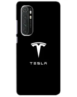 Чехол для Xiaomi Mi Note 10 Lite с картинкой «Tesla White Logo»