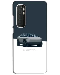 Чехол для Xiaomi Mi Note 10 Lite с картинкой «Серебристый Cybertruck Tesla»