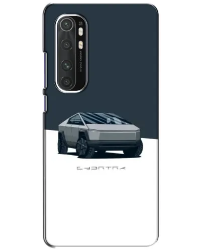 Чехол для Xiaomi Mi Note 10 Lite с картинкой «Серебристый Cybertruck Tesla»
