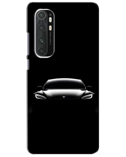 Чехол для Xiaomi Mi Note 10 Lite с картинкой «Фары Tesla Night»