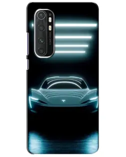 Чехол для Xiaomi Mi Note 10 Lite с картинкой «Tesla в неоне»