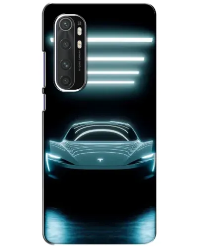 Чехол для Xiaomi Mi Note 10 Lite с картинкой «Tesla в неоне»