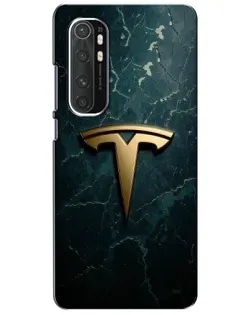 Чехол для Xiaomi Mi Note 10 Lite с картинкой «Мраморная Tesla Gold»