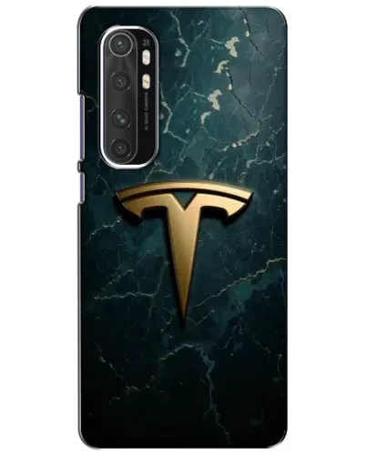Чехол для Xiaomi Mi Note 10 Lite с картинкой «Мраморная Tesla Gold»