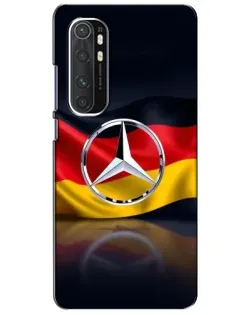 Чехол для Xiaomi Mi Note 10 Lite с картинкой «Mercedes — флаг Германии»