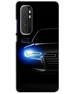 Чехол для Xiaomi Mi Note 10 Lite с картинкой «Неоновый взгляд Audi»