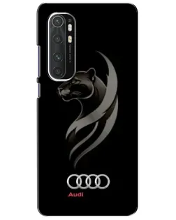 Чехол для Xiaomi Mi Note 10 Lite с картинкой «Графика — пантера и Audi»