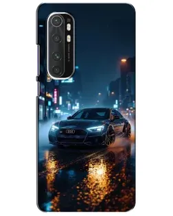 Чехол для Xiaomi Mi Note 10 Lite с картинкой «Ночной город и Audi»