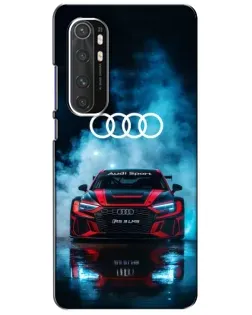 Чехол для Xiaomi Mi Note 10 Lite с картинкой «Audi Sport — неон»