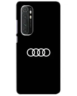 Чехол для Xiaomi Mi Note 10 Lite с картинкой «Audi White Logo»