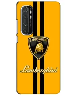 Чехол для Xiaomi Mi Note 10 Lite с картинкой «Lamborghini Stripe желтый»