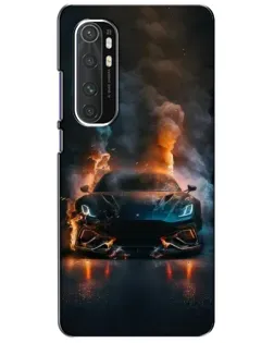 Чехол для Xiaomi Mi Note 10 Lite с картинкой «Lamborghini дымная эстетика»
