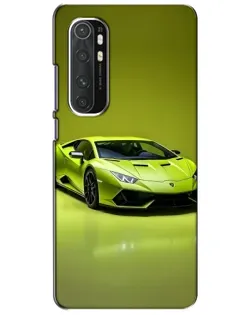 Чехол для Xiaomi Mi Note 10 Lite с картинкой «Салатовый Lamborghini Huracan»