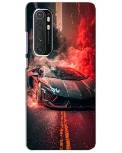 Чехол для Xiaomi Mi Note 10 Lite с картинкой «Lamborghini красный дым»