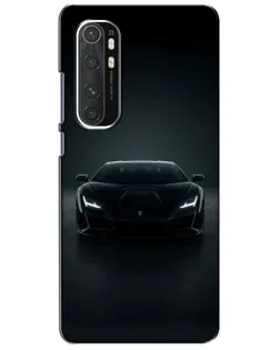 Чехол для Xiaomi Mi Note 10 Lite с картинкой «Черный Lamborghini Aventador»