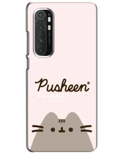 Чехол для Xiaomi Mi Note 10 Lite с картинкой «Pusheen логотип»