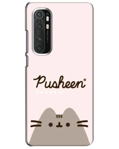 Чехол для Xiaomi Mi Note 10 Lite с картинкой «Pusheen логотип»