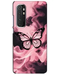 Чехол для Xiaomi Mi Note 10 Lite с картинкой «Бабочка в дыму»