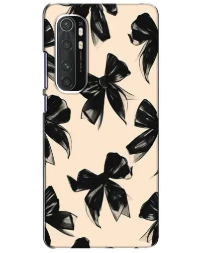 Чехол для Xiaomi Mi Note 10 Lite с картинкой «Паттерн черные банты» Чехол для Xiaomi Mi Note 10 Lite с картинкой «Паттерн черные банты»