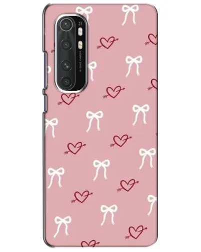 Чехол для Xiaomi Mi Note 10 Lite с картинкой «Сердца и банты» Чехол для Xiaomi Mi Note 10 Lite с картинкой «Сердца и банты»