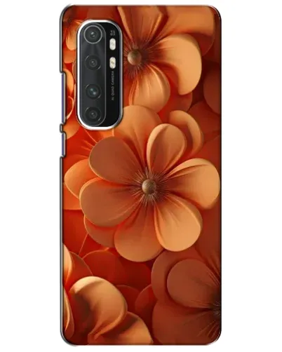 Чехол для Xiaomi Mi Note 10 Lite с картинкой «Оранжевый макро цветок»