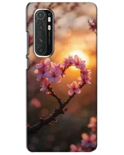 Чохол для Xiaomi Mi Note 10 Lite з картинкою «Рожевий цвіт сердечко на тлі заходу» Чохол для Xiaomi Mi Note 10 Lite з картинкою «Рожевий цвіт сердечко на тлі заходу»