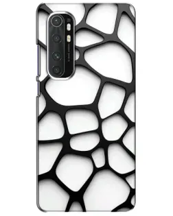 Чехол для Xiaomi Mi Note 10 Lite с картинкой «Белая объемная сетка»