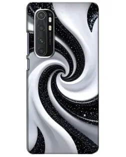 Чехол для Xiaomi Mi Note 10 Lite с картинкой «Черно-белая спираль»