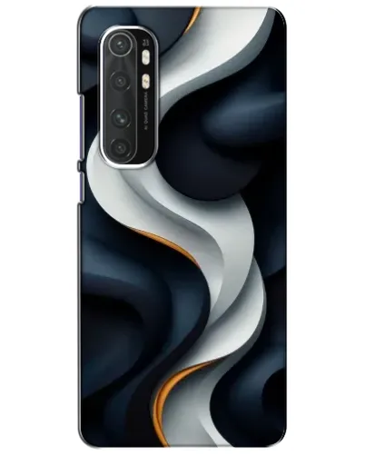 Чехол для Xiaomi Mi Note 10 Lite с картинкой «Объемные черно-белые ленты» Чехол для Xiaomi Mi Note 10 Lite с картинкой «Объемные черно-белые ленты»