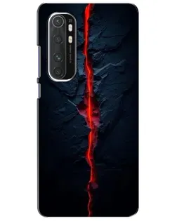 Чехол для Xiaomi Mi Note 10 Lite с картинкой «Kрасная лавовая трещина»
