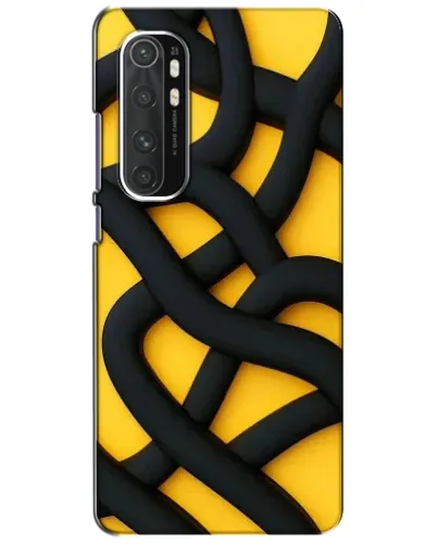 Чехол для Xiaomi Mi Note 10 Lite с картинкой «Черное желтое переплетение» Чехол для Xiaomi Mi Note 10 Lite с картинкой «Черное желтое переплетение»