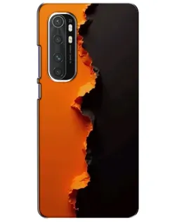 Чехол для Xiaomi Mi Note 10 Lite с картинкой «Оранжевый разлом»