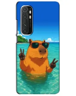 Чехол для Xiaomi Mi Note 10 Lite с картинкой «Морская капибара»