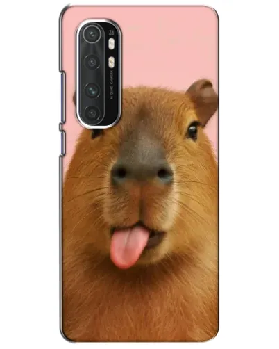 Чехол для Xiaomi Mi Note 10 Lite с картинкой «Капибара с языком»