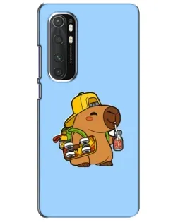 Чехол для Xiaomi Mi Note 10 Lite с картинкой «Капибара на скейте»