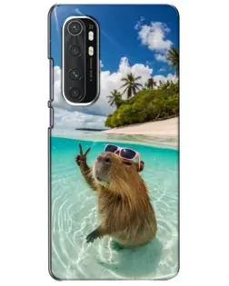 Чехол для Xiaomi Mi Note 10 Lite с картинкой «Капибара на море»