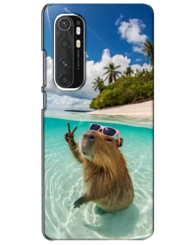 Чехол для Xiaomi Mi Note 10 Lite с картинкой «Капибара на море»