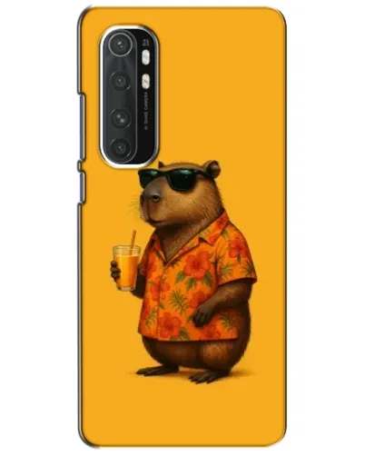Чехол для Xiaomi Mi Note 10 Lite с картинкой «Капибара на отдыхе»