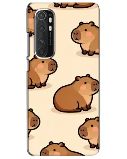 Чехол для Xiaomi Mi Note 10 Lite с картинкой «Паттерн милых капибар»