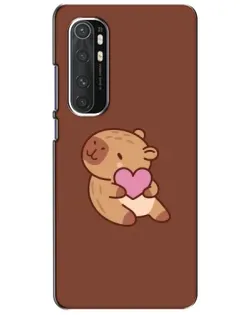 Чехол для Xiaomi Mi Note 10 Lite с картинкой «Капибара с сердцем»