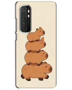 Чехол для Xiaomi Mi Note 10 Lite с картинкой «Башня из капибар»