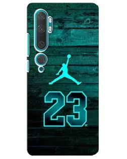 Чехол для Xiaomi Mi Note 10 с картинкой «Jordan Cyan 23»